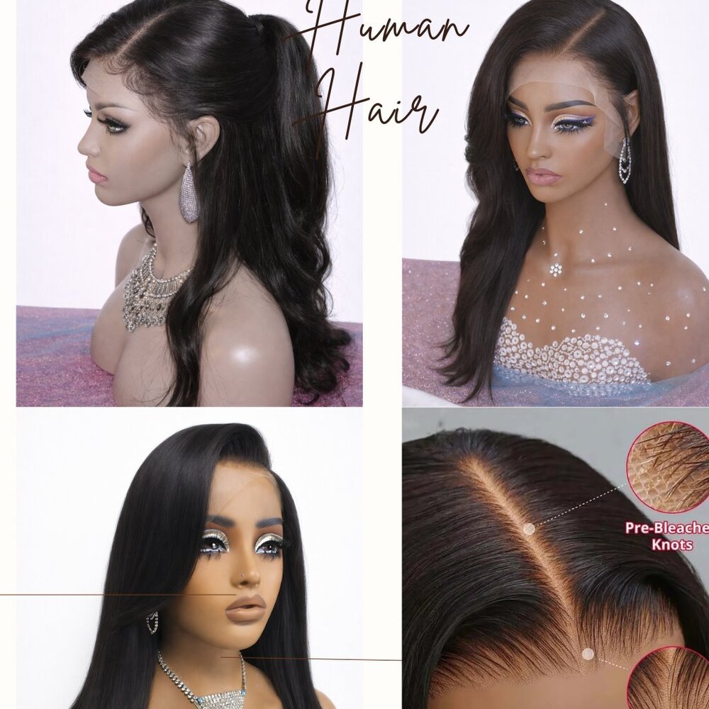 ✨ Bleached Knots Layered & Styled Human Hair Lace Wig Virgin Color 22 Inches ✨